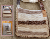Brown & Tan Crocheted Bag #12