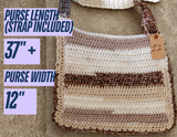 Brown & Tan Crocheted Bag #12
