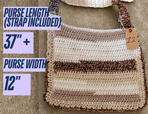 Brown & Tan Crocheted Bag #12