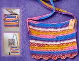 Multi colored Crocheted Bag #16