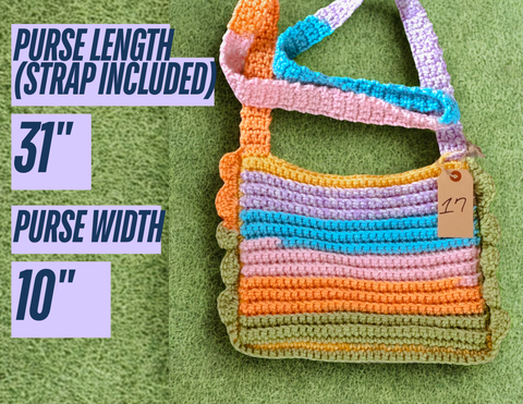 Easter Multi colored Crocheted Bag #17