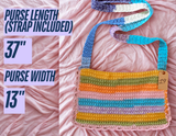 Easter Colors Multi colored Crocheted Bag #19