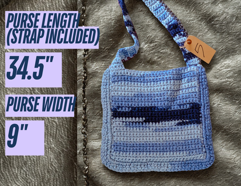 Blue Crocheted Bag #5